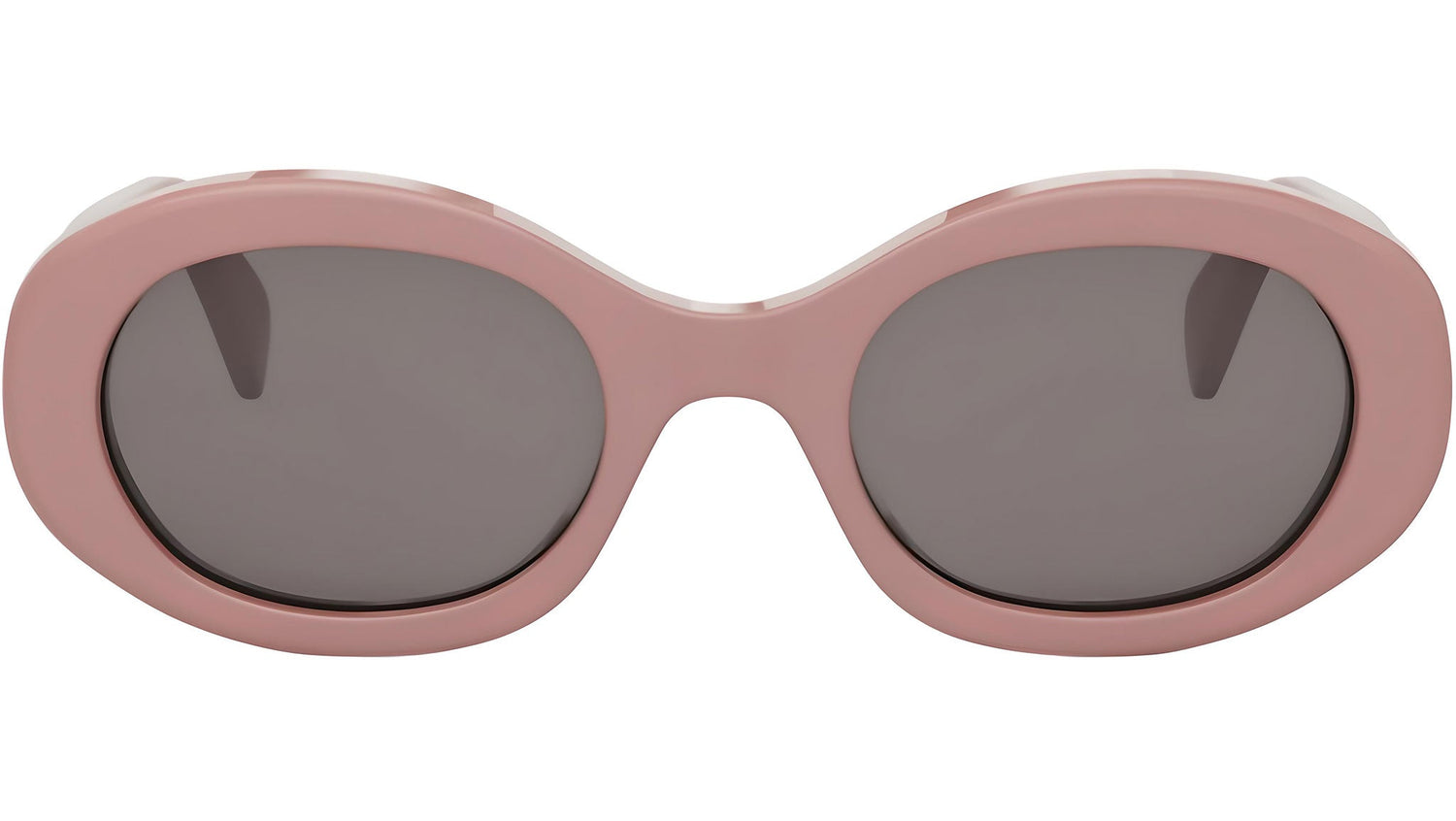 Triomphe Solid Rose Oval Sunglasses