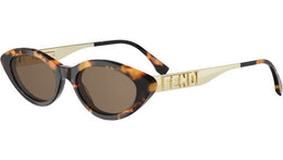 Fendigraphy Havana Cat Eye Sunglasses