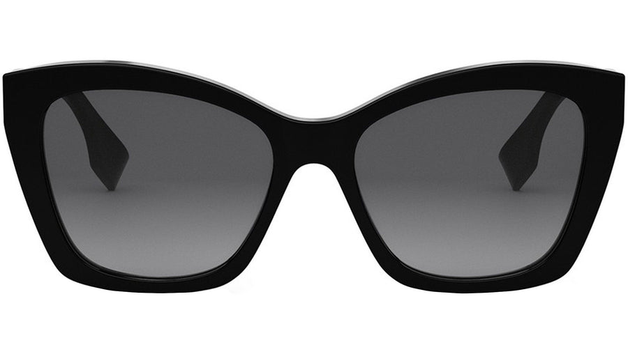 Lettering Grey Gradient Cat Eye Sunglasses