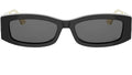 30Montaigne 14I Black Rectangular Sunglasses