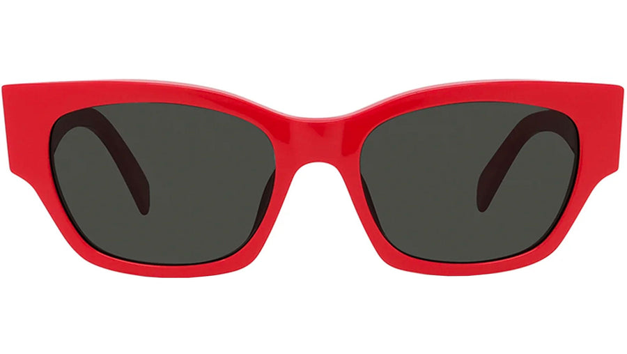 Monochroms Red Rectangular Sunglasses