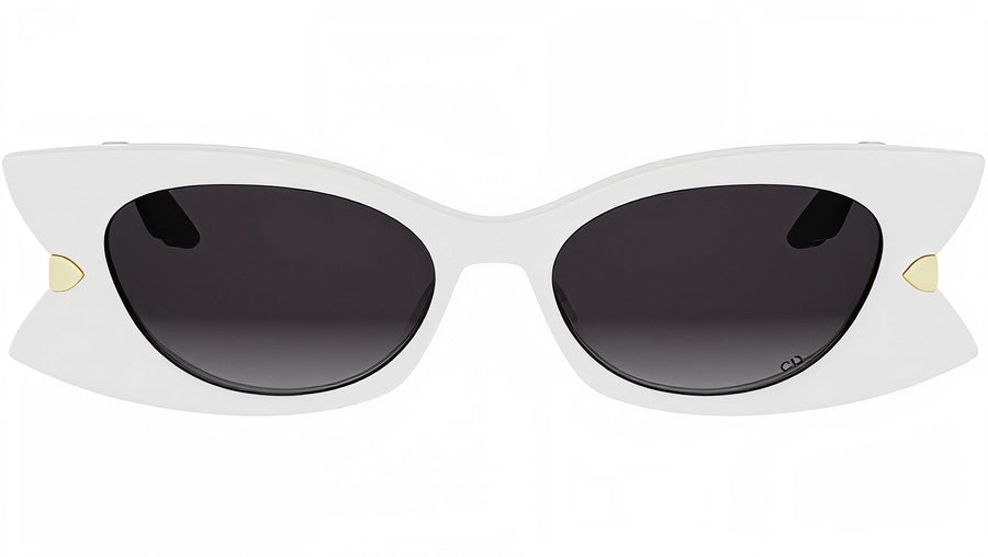 DiorButterfly S2I Shiny White Butterfly Sunglasses