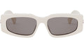 B.zero1 White Rectangular Sunglasses