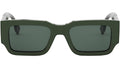 Fendi Diagonal Green Square Sunglasses