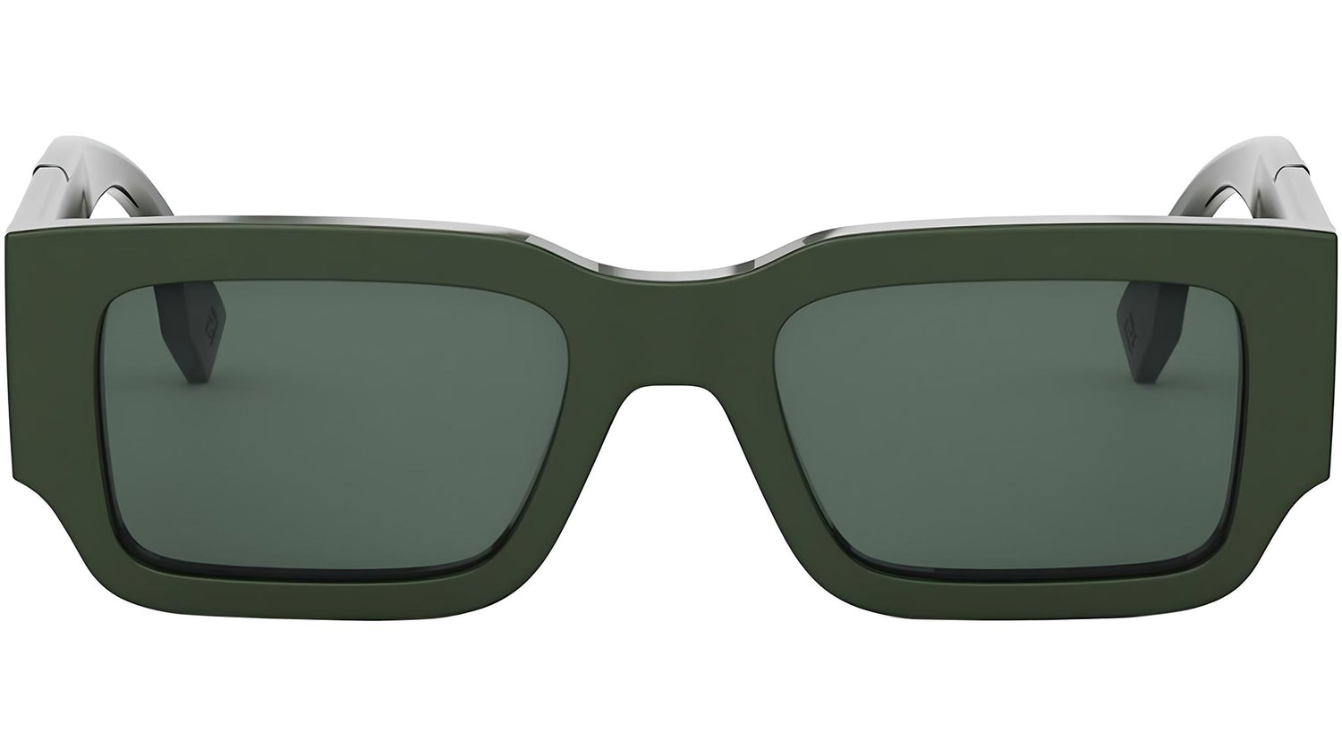 Fendi Diagonal Green Square Sunglasses
