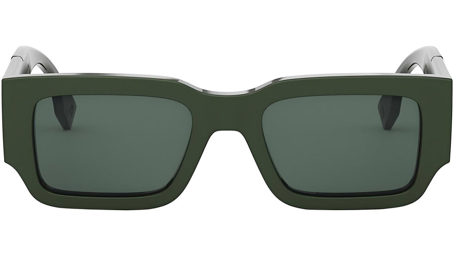 Fendi Diagonal Green Square Sunglasses