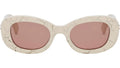 B.zero1 White Oval Sunglasses