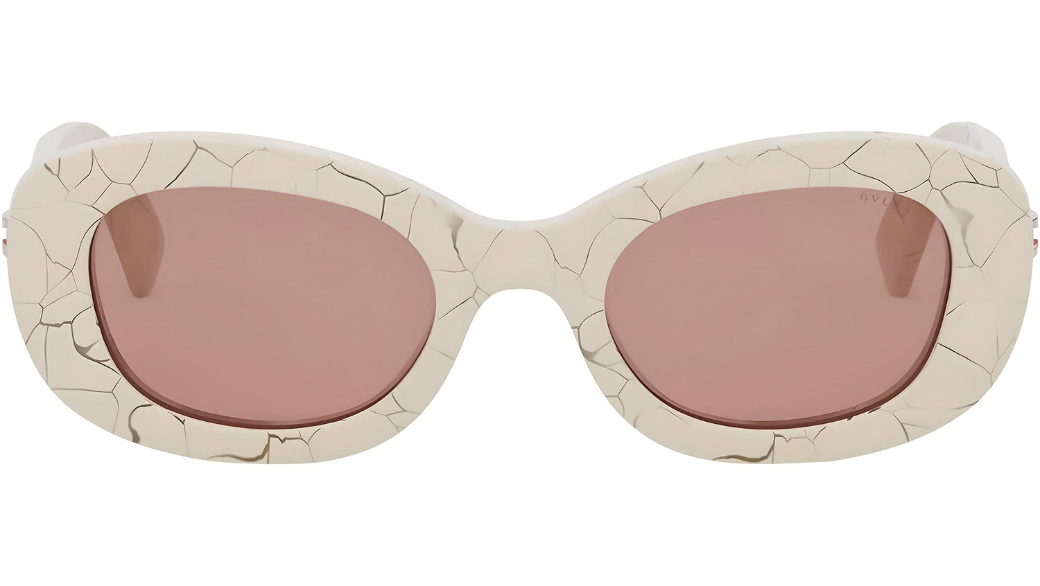 B.zero1 White Oval Sunglasses