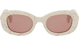 B.zero1 White Oval Sunglasses