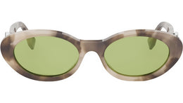 FF Diamonds Grey Oval Sunglasses