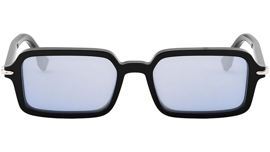 Fendi Selleria Black Rectangular Sunglasses