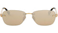 Tubogas Light Gold Oval Sunglasses
