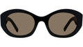 4G Black Oval Sunglasses