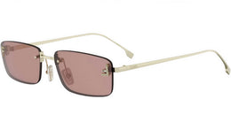 Fendi First Crystal Gold Square Sunglasses