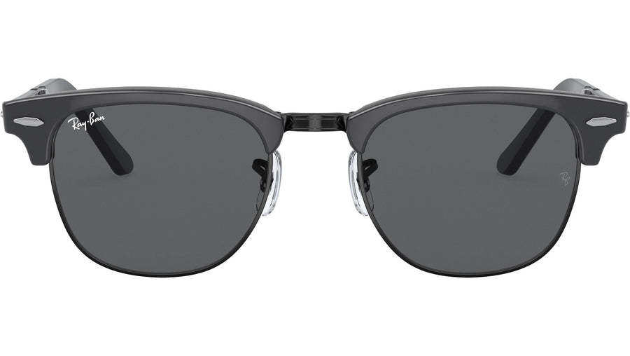 Clubmaster Folding RB2176 1367B1 grey on black