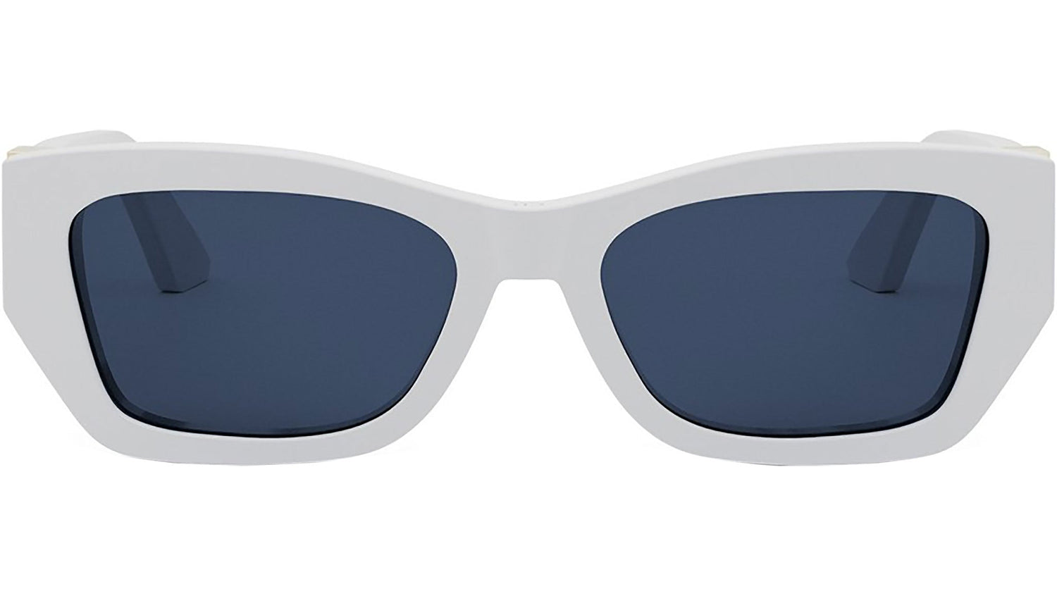 MissDior S1I Shiny White Squared Sunglasses