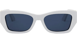 MissDior S1I Shiny White Squared Sunglasses